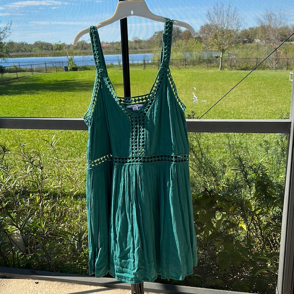 O’Neill Mariah green swim coverup & mini dress medium
